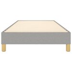 vidaXL Cadre de lit à ressorts gris clair 90x200 cm tissu