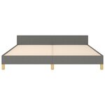vidaXL Cadre de lit sans matelas gris foncé 160x200 cm tissu