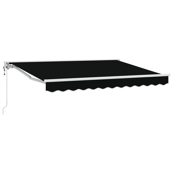 vidaXL Auvent Rétractable Noir 350x200 cm