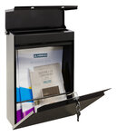 Boîte aux Lettres en Acier  Figure E6704  Serrure Protégée  Noir