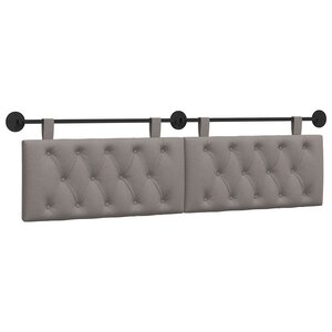 vidaXL Tête de lit suspendue Taupe Tissu