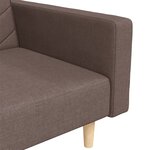 vidaXL Canapé-lit à 2 places avec deux oreillers taupe tissu