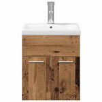 vidaXL Ensemble de meubles de salle de bain 3 Pièces Bois Ancien