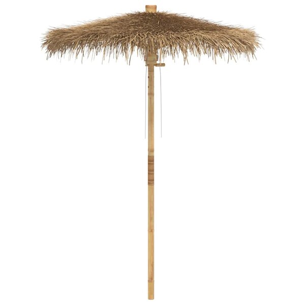 vidaXL Parasol Tiki avec auvent en feuille de bananier 150 cm bambou