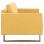 vidaXL Ensemble de canapé 2 Pièces Tissu Jaune