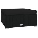 Vidaxl salon de jardin 10 pièces avec coussins noir résine tressée