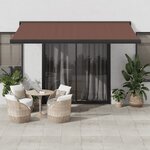 vidaXL Auvent rétractable automatique marron 400x300 cm