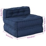 Pouf Modulaire vidaXL Indigo 70x70x54 en Tissu