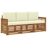 vidaXL Ensembles de canapés 3 pc Bois d'Acacia Massif
