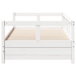 vidaXL Lit de jour Blanc 90x200 cm Bois de pin massif