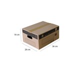 Pack and Move - Lot 40 cartons déménagement stockage S - 36 x 28x 18 cm - Poignées renforcées - 2 adhésifs offerts