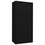 vidaXL Garde-robe Noir 80x50x180 cm Acier