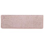 vidaXL Tapis d'escalier 30 pièces 65 x 21 x 4 cm Blanc et rose Bordure rectangulaire