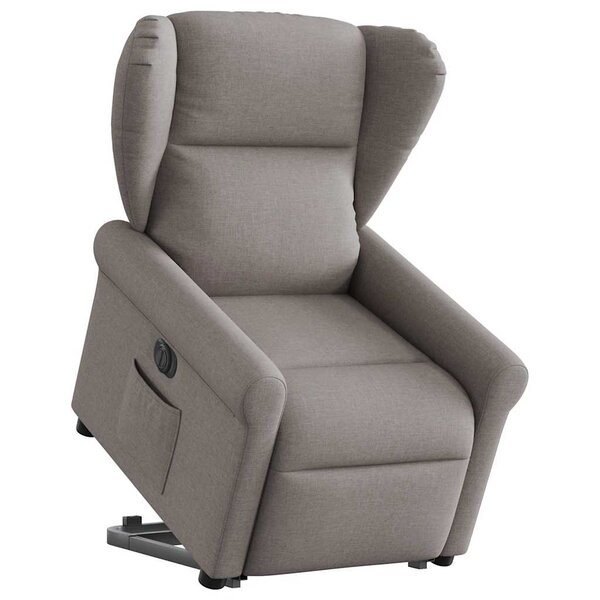 vidaXL Fauteuil inclinable électrique taupe tissu