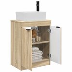 vidaXL Meuble de salle de bain avec évier Chêne Sonoma 54 x 35 x 83 cm