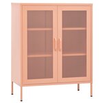 vidaXL Armoire de rangement Rose 80x35x101 5 cm Acier
