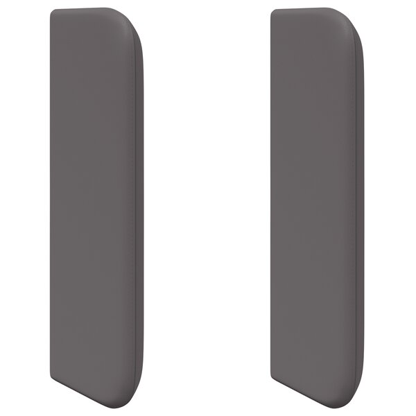 vidaXL Oreilles de tête de lit 2 Pièces Gris 40 x 16 x 5 cm Faux cuir