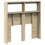 vidaXL Armoire tête de lit avec LED chêne sonoma 100x17x102 cm
