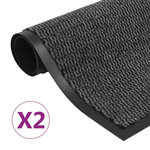 vidaXL Paillassons rectangulaires 2 Pièces 80 x 120 cm Anthracite
