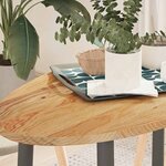 vidaXL Dessus de table 100x50x2 cm bois de chêne massif ovale