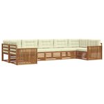 vidaXL Ensemble de canapés d'extérieur 7 pc Naturel et Crème