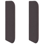 vidaXL Oreille de tête de lit Réglable Marron 16 x 40 x 4 5 cm tissu