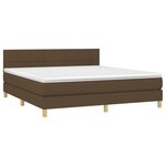 vidaXL Sommier à lattes de lit avec matelas Marron foncé 160x200 cm