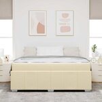 vidaXL Cadre de lit avec matelas Crème 180 x 200 cm tissu