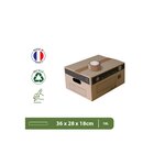 Pack and Move - Lot 40 cartons déménagement stockage S - 36 x 28x 18 cm - Poignées renforcées - 2 adhésifs offerts
