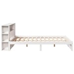 vidaXL Lit bibliothèque sans matelas blanc 160x200 cm bois pin massif