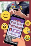 Carte vive saint nicolas bonne fête 6 décembre avec enveloppe blanche 12x17 5cm