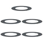 vidaXL Anneau d'arbre plat   5 pièces en anthracite  Ø50/80 cm en acier.