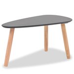 vidaXL Ensemble de tables basses 2 Pièces Bois de pin massif Noir