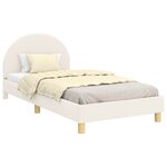 vidaXL Cadre de lit pour enfants avec tête de lit Crème 80 x 200 cm