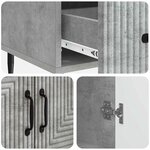 vidaXL Buffet Gris béton 66 x 34 5 x 95 cm Bois d'ingénierie