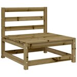 vidaXL Salon de jardin 5 Pièces bois de pin imprégné