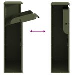 vidaXL Boîte de dépôt de colis Vert olive 44 x 22 x 82 cm Acier