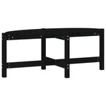 vidaXL Table basse Noir 118x63x45 cm Bois massif de pin