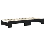 vidaXL Lit de jour avec lit gigogne et matelas noir 80x200 cm velours