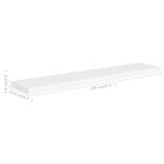 vidaXL Étagères murales flottantes 2 Pièces blanc 120x23 5x3 8 cm MDF