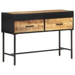 vidaXL Table console 110x35x75 cm Bois de manguier brut