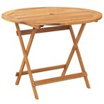 vidaXL Ensemble à manger de jardin 5Pièces noir polypropylène bois massif