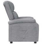vidaXL Fauteuil inclinable Gris clair Tissu