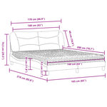 vidaXL Lit avec matelas bleu 160x200 cm tissu