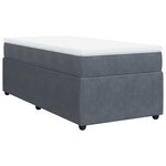 vidaXL Sommier à lattes de lit avec matelas Gris foncé 100x200 cm