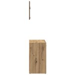 vidaXL Armoire de salle de bain avec miroir chêne artisanal