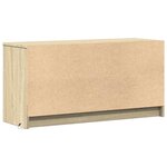 vidaXL Meuble TV avec LED chêne sonoma 100x34x50 cm bois d'ingénierie