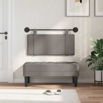 vidaXL Tête de lit suspendue Avec lumière LED Taupe Tissu