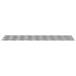 vidaXL Plaques à damier 4 Pièces Argent 70 x 20 cm Aluminium
