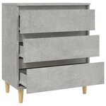 vidaXL Buffet Gris béton 60x35x70 cm Bois d'ingénierie